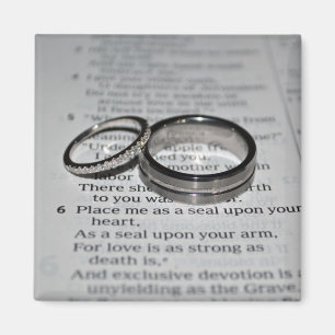 Mariage Anneaux Bible Verse Magnet