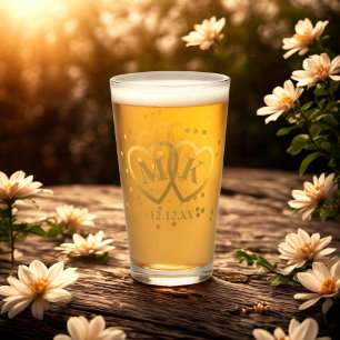 Mariage Anniversaire Gold Hearts Verre Tumbler
