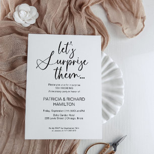 Mariage Anniversaire Invitations à la fête surpris