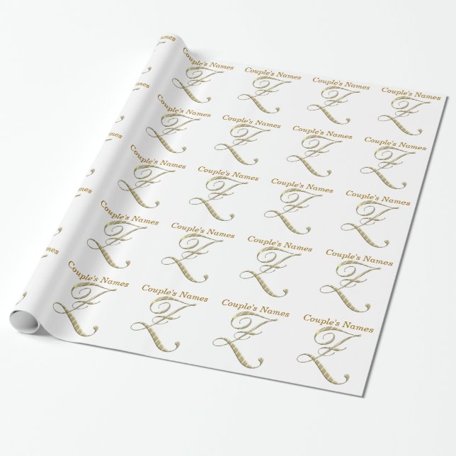 Mariage Anniversaire Monogramme Z Papier cadeau en (Déroulé)