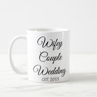Mariage Anniversaire Personnalisé Retro Café Mug