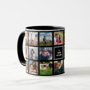 Mariage Anniversaire Photo Collage Cusom Mug