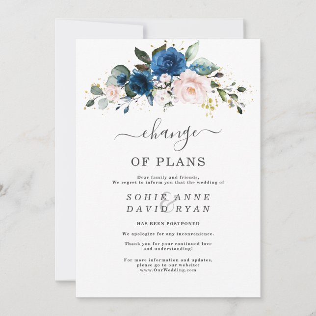 Mariage Annulation Faire-part Changement de régime (Devant)