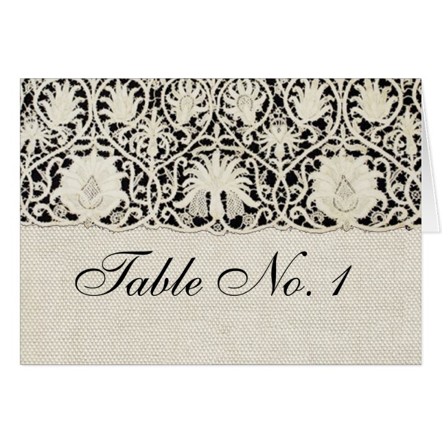 Mariage Antique Dentelle Lin Blanc Classique Joli (Devant Horizontal)