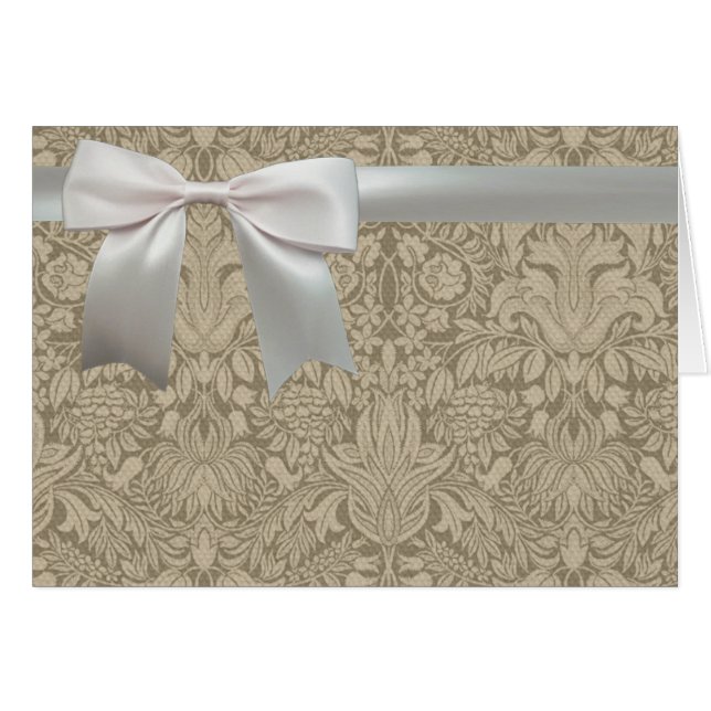 Mariage Antique Dentelle Lin Blanc Classique Joli (Devant horizontal)