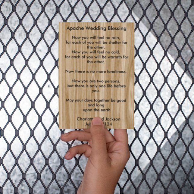 Mariage Apache Bénédiction du grain de bois (Créateur téléchargé)