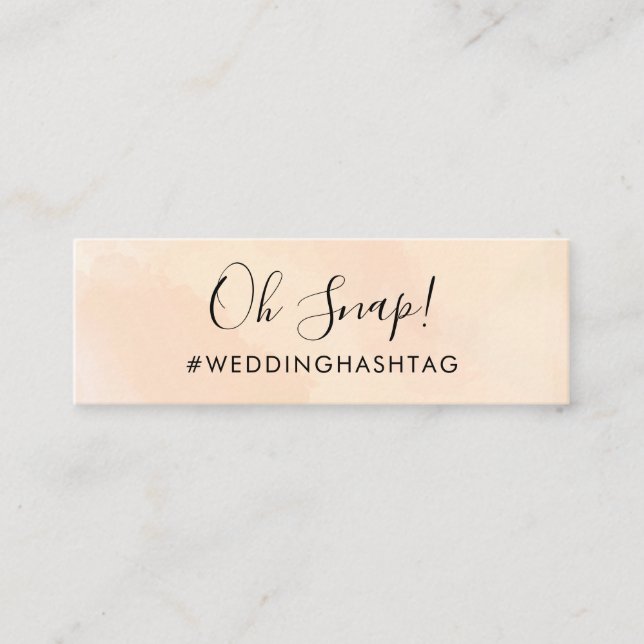 Mariage Apricot Hashtag Mini Carte de boîtier, Tag (Devant)