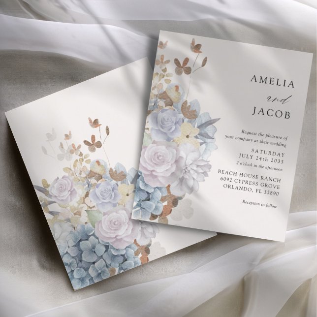 Mariage aquarelle florale beige budget (Créateur téléchargé)