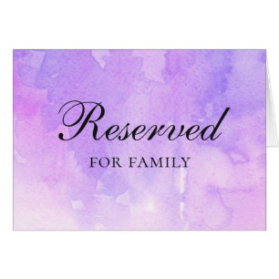 Mariage aquarelle violet. Panneau réservé lilas