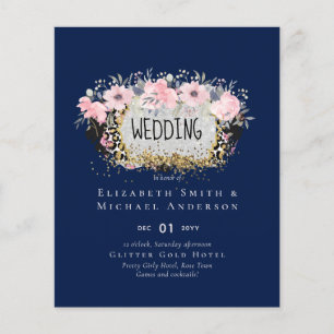 MARIAGE - Argent Rosegold Floral Girl Parties scin