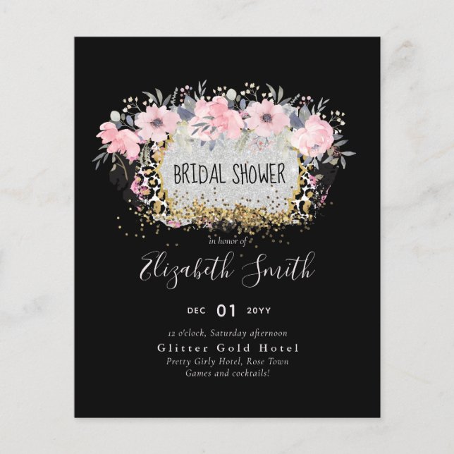 MARIAGE - Argent Rosegold Floral Girl Parties scin (Devant)