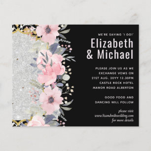 MARIAGE - Argent Rosegold Floral Girl Parties scin