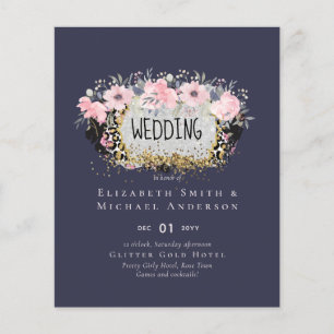MARIAGE - Argent Rosegold Floral Girl Parties scin