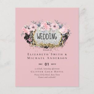 MARIAGE - Argent Rosegold Floral Girl Parties scin