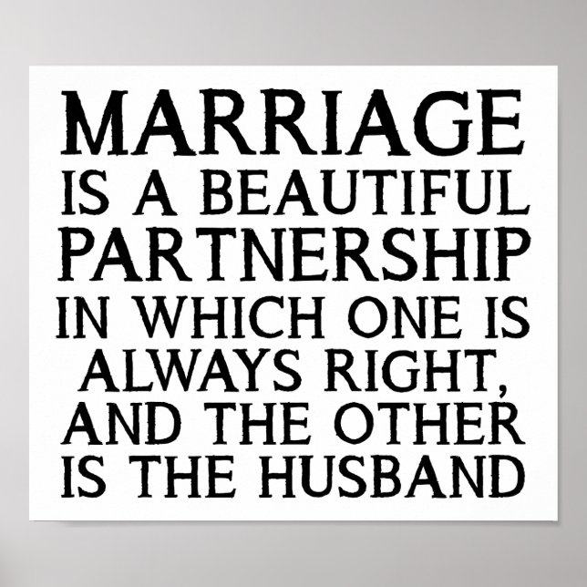 Mariage Argument Affiche Drôle (Devant)