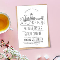 Mariage Arlington | Invitation Skyline stylisée