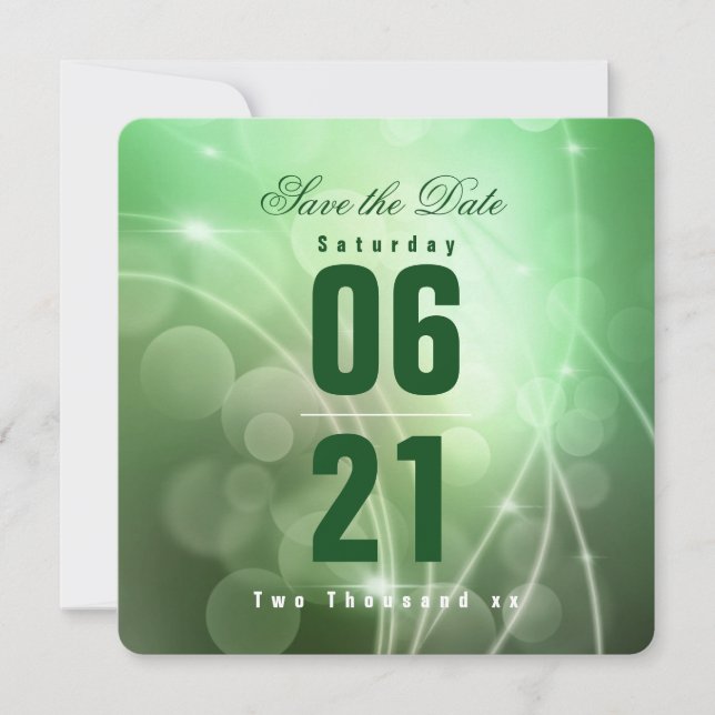 Mariage Arrière - plan Emerald Green Bokeh moderne (Devant)