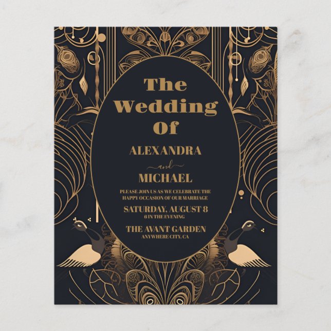 Mariage Art déco élégant et économique (Devant)