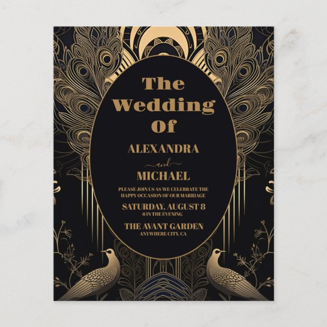 Mariage Art déco élégant et économique (Devant)