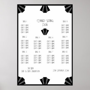 Mariage Art Déco Noir Et Blanc
