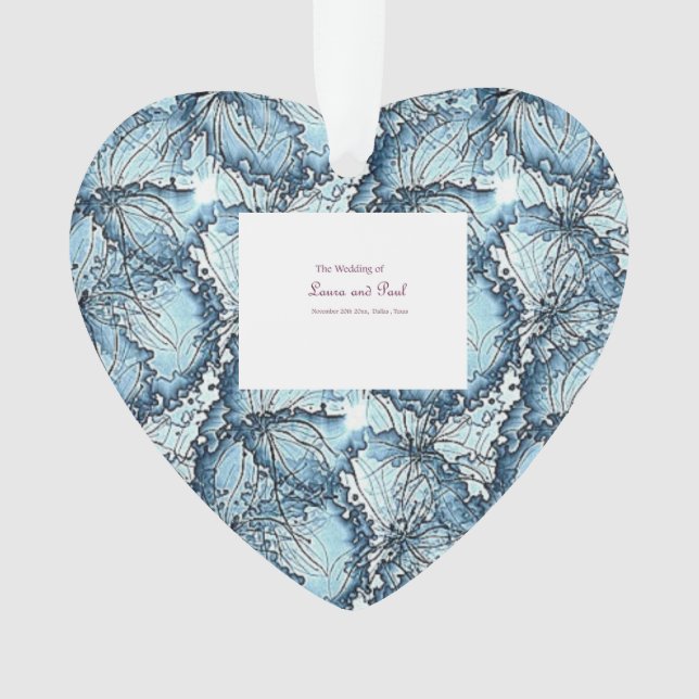 Mariage artistique Forme cardiaque Ornament (devant)