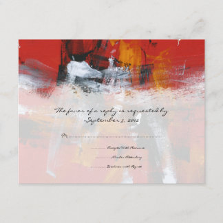 Mariage artistique rouge et noir RSVP