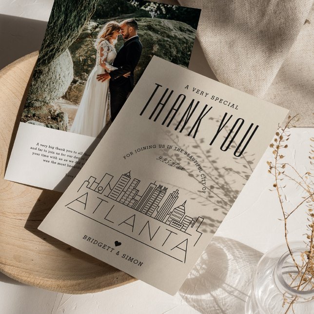 Mariage Atlanta | MERCI + CARTE PHOTO (Créateur téléchargé)