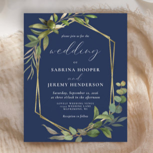 Mariage au budget eucalyptus olivier verdure bleu