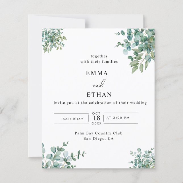 mariage au vert eucalyptus (Devant)