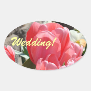 Mariage ! autocollants Invitation sceaux Tulipes R