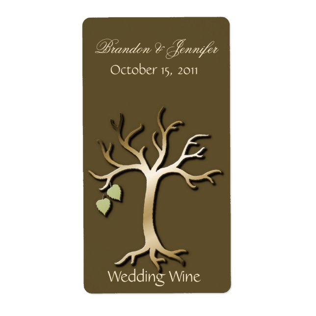 Mariage Automne Mini Étiquettes de vin (Devant)