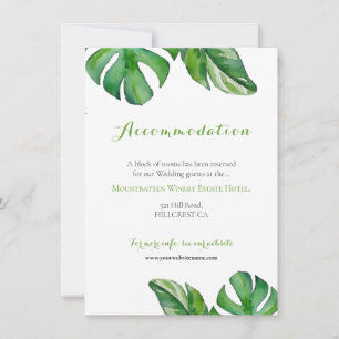 Mariage aux feuilles de Monstera vertes aquarelle