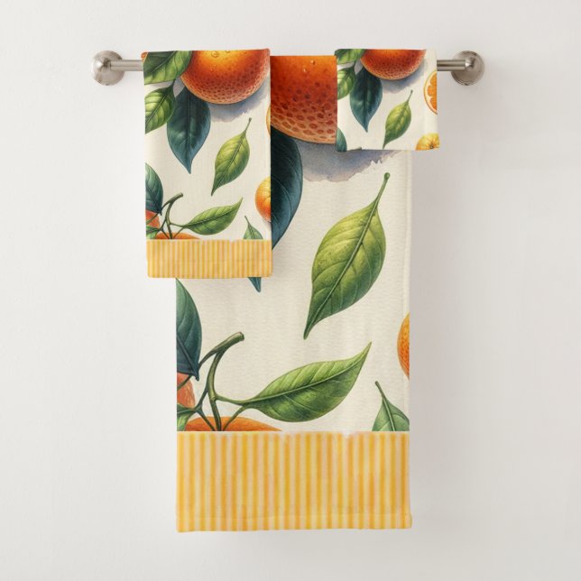 Mariage aux feuilles d'orange agrumes aquarelle (En situation)