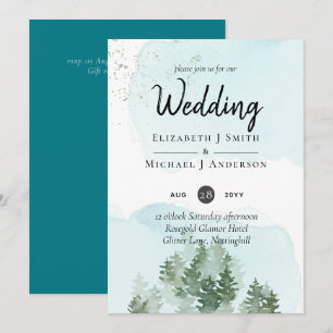 Mariage aux Pins Teal et Sauge