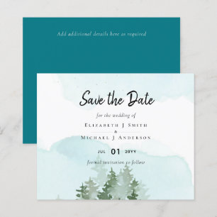Mariage aux Pins Teal et Sauge