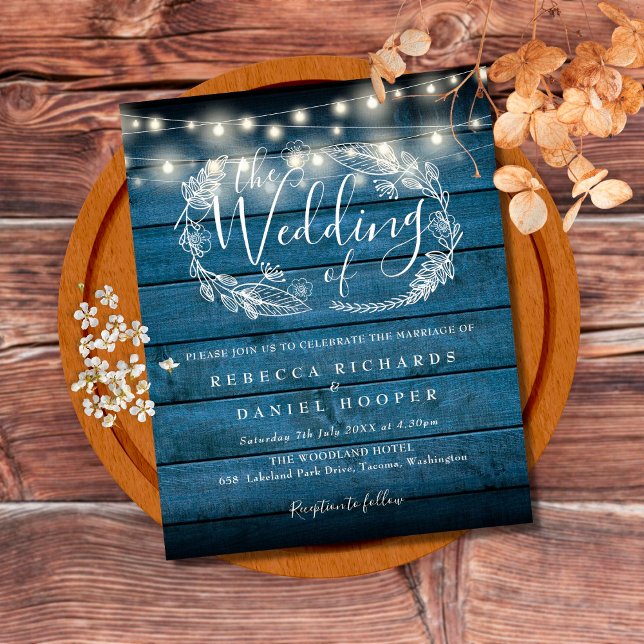 Mariage avec Guirlande de Bois Rustique Budget Ble (Créateur téléchargé)