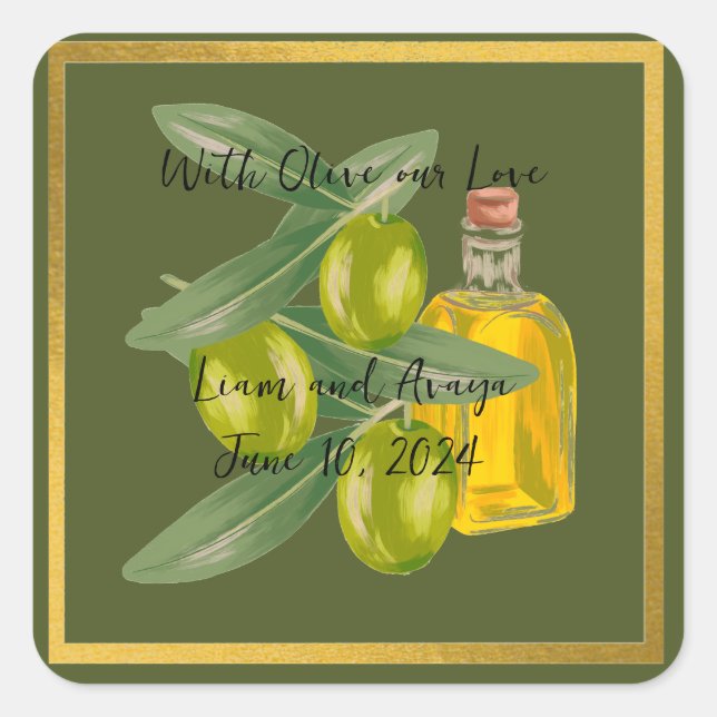 Mariage Avec Olive notre Sticker Personnalisé Amou (Devant)