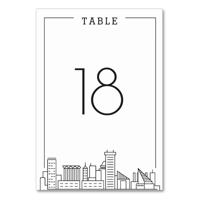 Mariage Baltimore | Numéro de table (Par défaut)