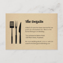 Mariage BBQ - Informations Détails Carte de boîtie