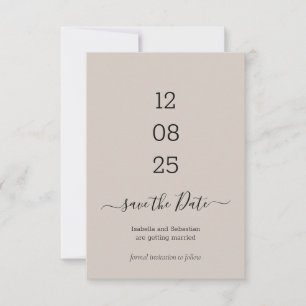 Mariage Beige Save the Date Neutre