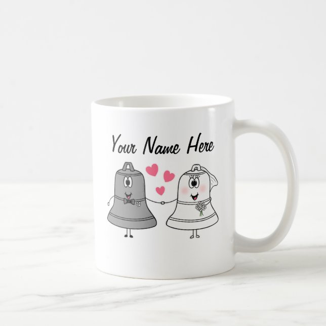 Mariage Bells Mug personnalisé mignon cadeau drôle (Droite)