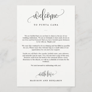 Mariage Bienvenue Carte Itinéraire Jolie Calligrap