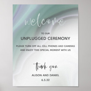 Mariage Bienvenue Poster d'Agate Dusty Jade Unplug