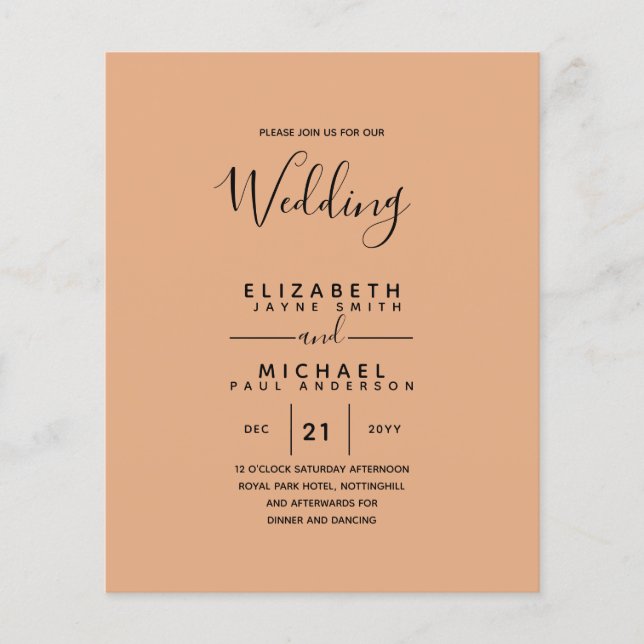 Mariage bilingue espagnol BODA anglais Budget (Devant)
