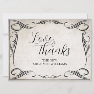 Mariage Black Art Déco vintage Merci