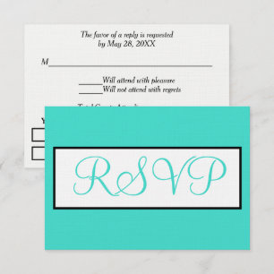 Mariage blanc Turquoise RSVP