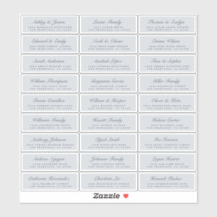 Mariage  Bleu Chic Étiquettes de adresse invités