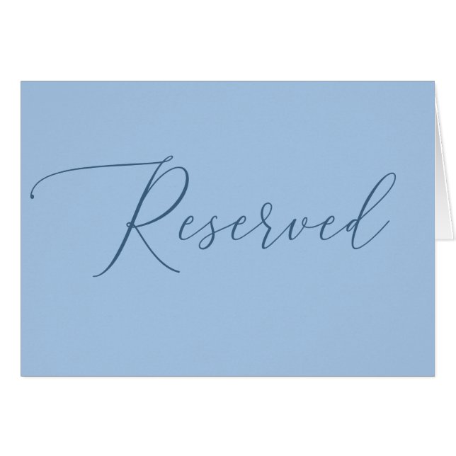 Mariage Bleu ciel pastel | Panneau de réservé bord (Devant Horizontal)