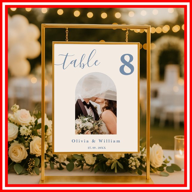 Mariage bleu Dusty Numéro de tableau (Créateur téléchargé)