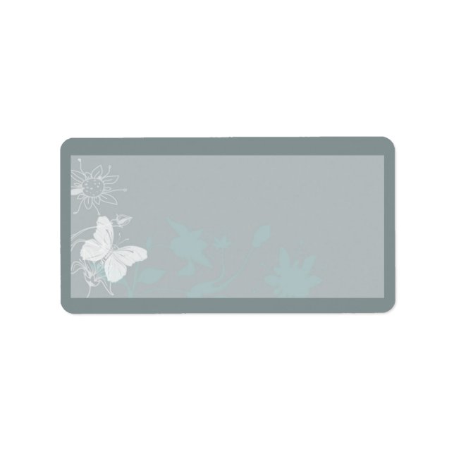 Mariage Bleu  Étiquette de adresse de messagerie (Devant)